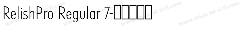 RelishPro Regular 7字体转换